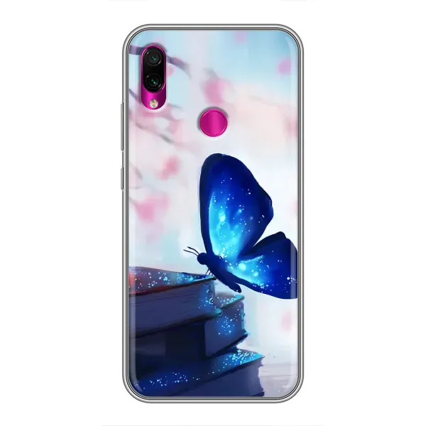Чехол с рисунком «Бабочка синяя» для Xiaomi Redmi Note 7 Чехол с рисунком «Бабочка синяя» для Xiaomi Redmi Note 7