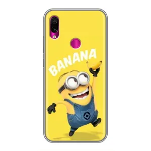 Мультяшный принт на Чехол для редми ноут 7 (Banana)