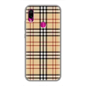 Чехол с Брендами одежды на редми ноут 7 (Burberry стиль)