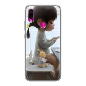 Дівчачий Чохол для Xiaomi Redmi Note 7 (ДІвчина з іграшкою)