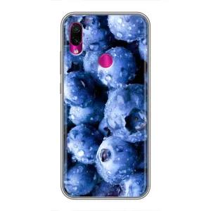 Чехол с изображением вкусной еды для Xiaomi Redmi Note 7 (Голубика)