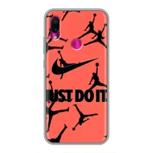 Силиконовый Чехол Nike Air Jordan на редми ноут 7 (Just Do It)