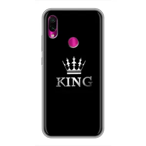Чехол (Корона на чёрном фоне) для редми ноут 7 (KING)
