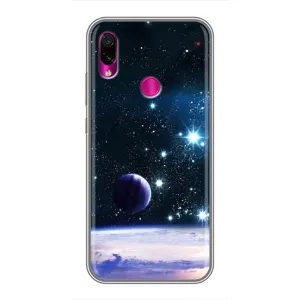 Чехол (ТПУ) с планетами на Xiaomi Redmi Note 7 (Космический вид)