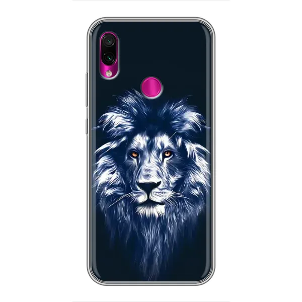 Чехол с рисунком «Лев - синий» для Xiaomi Redmi Note 7 Чехол с рисунком «Лев - синий» для Xiaomi Redmi Note 7