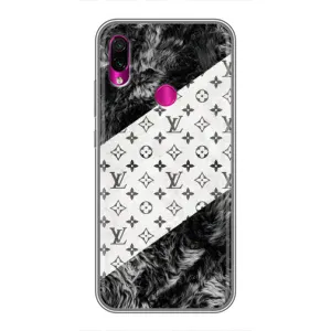 Чехол Стиль Louis Vuitton на Xiaomi Redmi Note 7 (LV на белом)