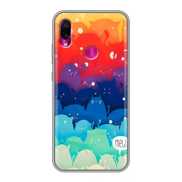 Чехол с рисунком «Mew» для Xiaomi Redmi Note 7