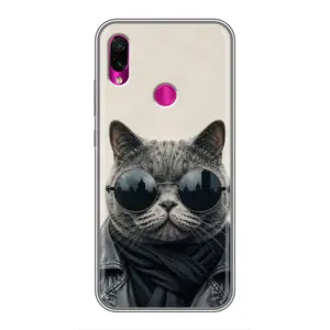 Чехол на тематику: Коты для Xiaomi Redmi Note 7 (Модный кот)