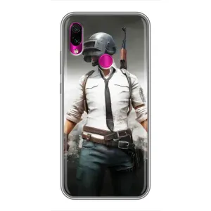Силиконовый чехол с картинкой "Герой Pubg" на Xiaomi Redmi Note 7