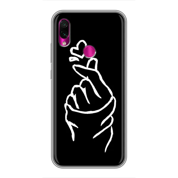 Чехол с рисунком «Сердце на черном» для Xiaomi Redmi Note 7 Чехол с рисунком «Сердце на черном» для Xiaomi Redmi Note 7