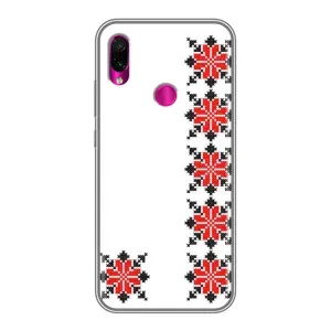 Силиконовый Чехол на Xiaomi Redmi Note 7 с картинкой Вышиванки (Силуэт вышиванки)