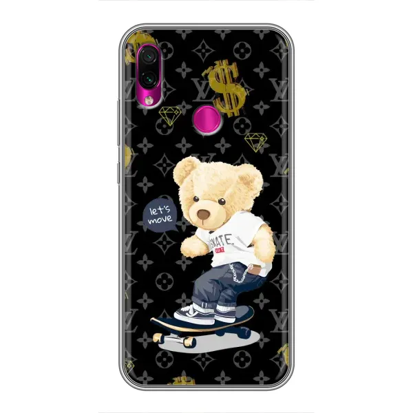 Чехол с рисунком «Скейтер Тедди» для Xiaomi Redmi Note 7 Чехол с рисунком «Скейтер Тедди» для Xiaomi Redmi Note 7