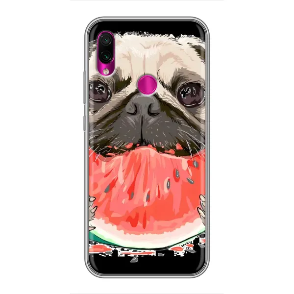 Чехол с рисунком «Смешной Мопс» для Xiaomi Redmi Note 7 Чехол с рисунком «Смешной Мопс» для Xiaomi Redmi Note 7
