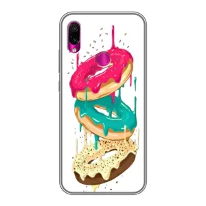 Чехол с изображением вкусной еды для Xiaomi Redmi Note 7 (Сочные пончики)