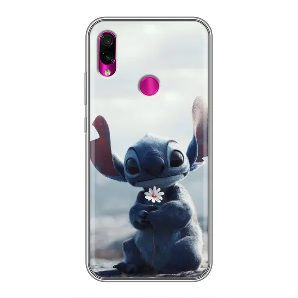 Чохол з малюнком «Стіч з квіткою» для Xiaomi Redmi Note 7 Чохол з малюнком «Стіч з квіткою» для Xiaomi Redmi Note 7