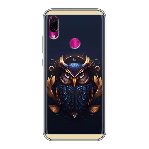Чехол с рисунком «Стильная Сова» для Xiaomi Redmi Note 7