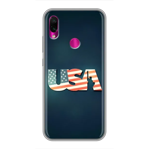 Чехол с рисунком «USA» для Xiaomi Redmi Note 7 Чехол с рисунком «USA» для Xiaomi Redmi Note 7