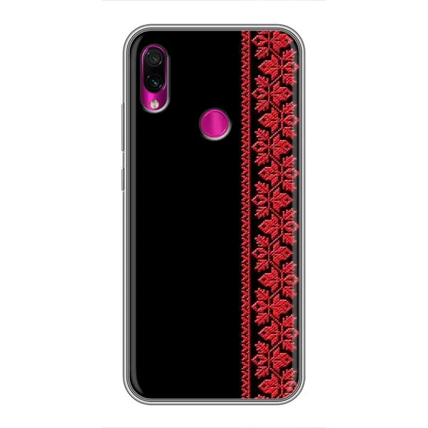 Чехол с рисунком «Вышиванка на черном» для Xiaomi Redmi Note 7 Чехол с рисунком «Вышиванка на черном» для Xiaomi Redmi Note 7