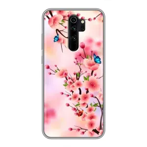 Чехол с принтом САКУРЫ на Xiaomi Redmi Note 8 Pro (Бабочки на сакуре)