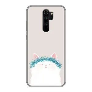 Чехол на тематику: Коты для Xiaomi Redmi Note 8 Pro (Белый котик)