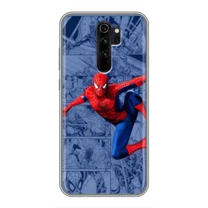 Силиконовый Чехол для Xiaomi Redmi Note 8 Pro (Человек Паук)