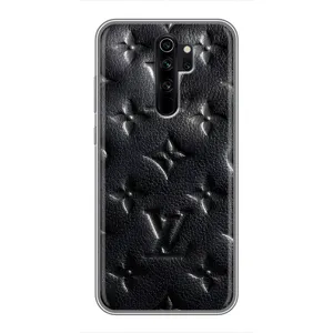 Текстурный Чехол Louis Vuitton для Редми нот 8 про (Черный ЛВ)