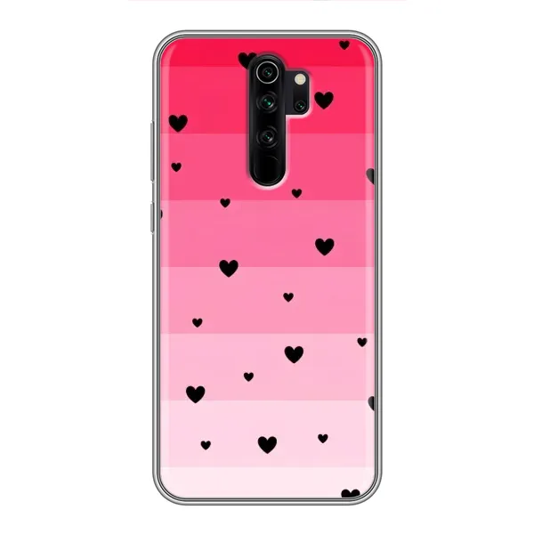 Чехол с рисунком «Чорные сердечки» для Xiaomi Redmi Note 8 Pro Чехол с рисунком «Чорные сердечки» для Xiaomi Redmi Note 8 Pro