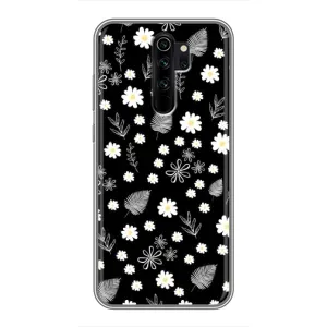 Чехлы с тематикой "ЦВЕТЫ" на Xiaomi Redmi Note 8 Pro (цветение на чорном)