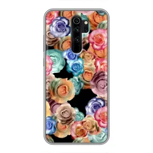 Чехлы с тематикой "ЦВЕТЫ" на Xiaomi Redmi Note 8 Pro (Цветы на черном)
