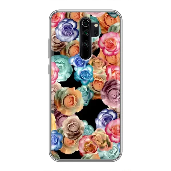 Чехол с рисунком «Цветы на черном» для Xiaomi Redmi Note 8 Pro Чехол с рисунком «Цветы на черном» для Xiaomi Redmi Note 8 Pro