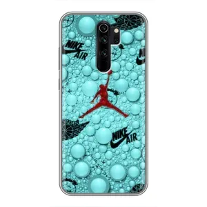 Силиконовый Чехол Nike Air Jordan на Редми нот 8 про (Джордан Найк)