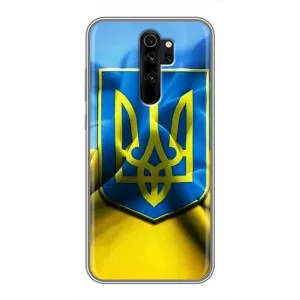 Чехол с картинкой (Патриотический ГЕРБ) на Xiaomi Redmi Note 8 Pro (Герб и Флаг Украины)