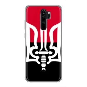 Чехлы УПА (Красно-Чёрный) на Xiaomi Redmi Note 8 Pro (Герб Украины)