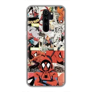 Чехол Супергерой Человека Паука на Xiaomi Redmi Note 8 Pro (Комикс Паука)