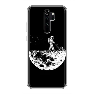 Силіконовый Чохол з принтом "Космонавти" на Xiaomi Redmi Note 8 Pro (Космонавт)