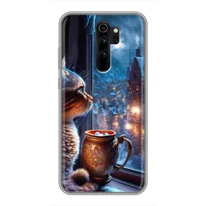 Чехлы на Новый Год Xiaomi Redmi Note 8 Pro (Кот новогодний)