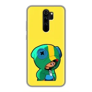 Чехол Бравл Старс для Xiaomi Redmi Note 8 Pro (Леон (LEON))