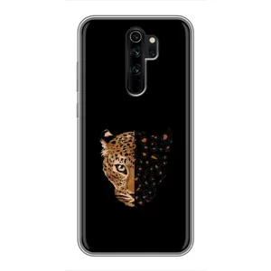 Чехол с леопардовым принтом на Xiaomi Redmi Note 8 Pro (Леопард на черном)