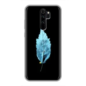 Чехол с картинками на черном фоне для Xiaomi Redmi Note 8 Pro (Листочек)