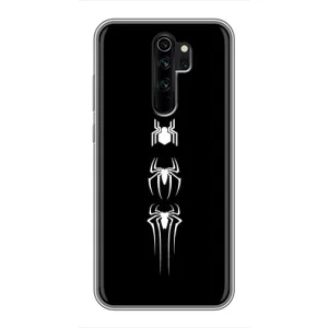 Чехол Супергерой Человека Паука на Xiaomi Redmi Note 8 Pro (Лого паука)