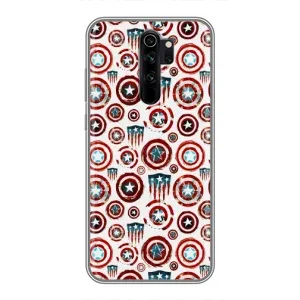 Чехол с Щитом Капитана Америки на Xiaomi Redmi Note 8 Pro (Марвел щиты)