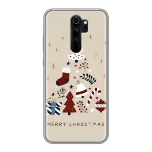 Чехол Санта Клаус для Xiaomi Redmi Note 8 Pro (Merry Christmas)