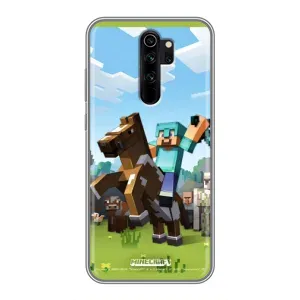 Чехлы для Xiaomi Redmi Note 8 Pro (Персонажи Майн Крафт) (На коне)
