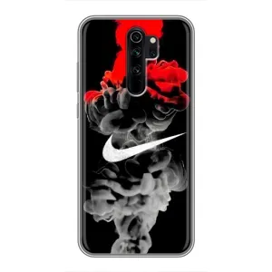 Силиконовый Чехол на Xiaomi Redmi Note 8 Pro с картинкой Nike (Nike дым)