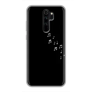 Чехол с картинками на черном фоне для Xiaomi Redmi Note 8 Pro (Ноты)