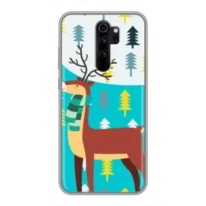 Силіконовий бампер з картинкою звірів для Xiaomi Redmi Note 8 Pro (Олень із шарфом)