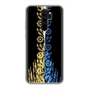 Силиконовый Чехол на Xiaomi Redmi Note 8 Pro (Патриотическая вышиванка)