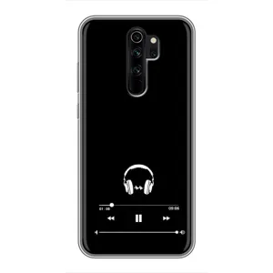 Чехол с картинками на черном фоне для Xiaomi Redmi Note 8 Pro (Плеер)
