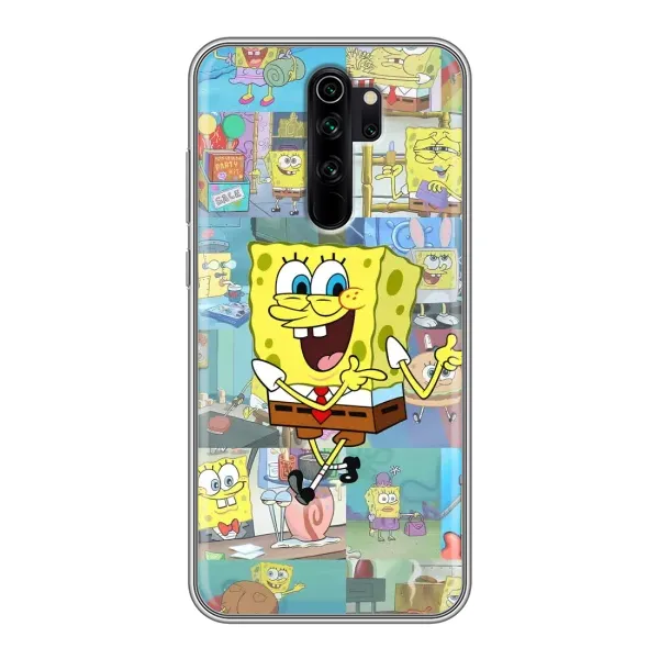 Чехол с рисунком «Радостный Спанч Боб» для Xiaomi Redmi Note 8 Pro