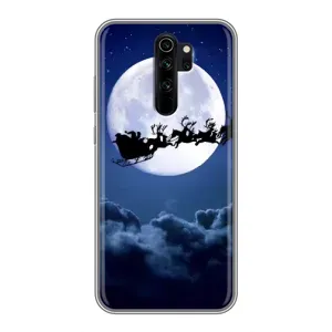 Чехол Санта Клаус для Xiaomi Redmi Note 8 Pro (Санта - луна)